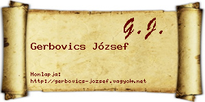 Gerbovics József névjegykártya