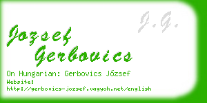 jozsef gerbovics business card