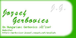 jozsef gerbovics business card